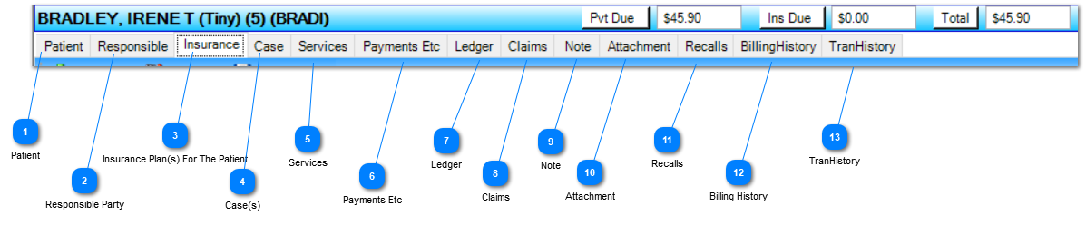 Patient WindowTabs