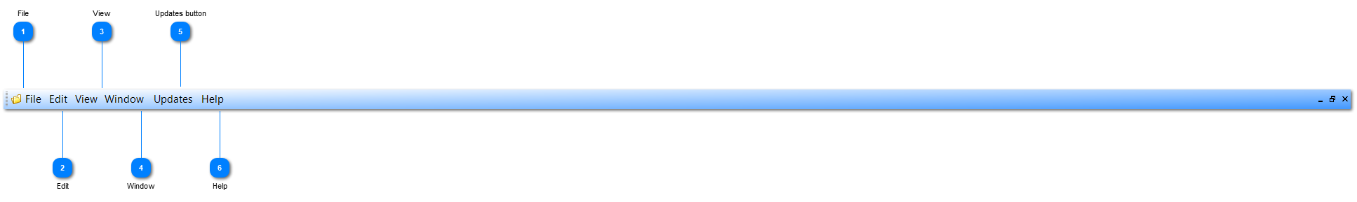 Toolbar menu - Top